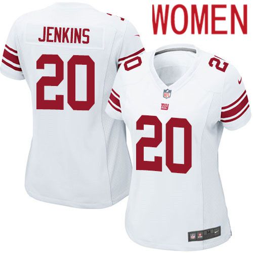 Women New York Giants #20 Janoris Jenkins Nike White Game NFL Jersey